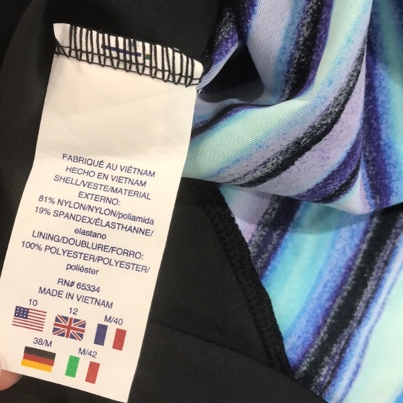 Reebok Depth Defy Striped Tankini Top - Picture 4 of 7